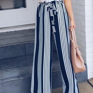 Striped Wide Leg Pants